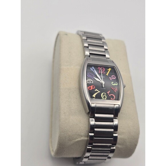 Belair Swiss Made Womens Watch 24mm Case Rainbow Number Steel Band - New Battery main image 5